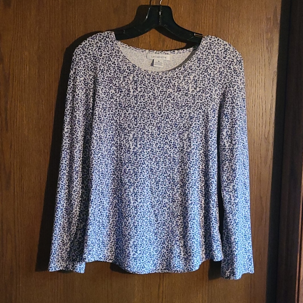 Animal print waffle tee
